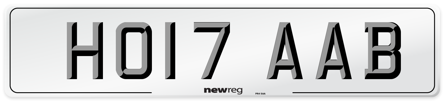 HO17 AAB Number Plate from New Reg